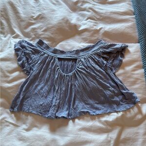 Free people Blue Off-Shoulder Top